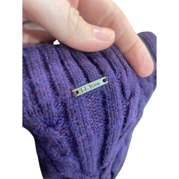 LL Bean, marbled, purple 80% wool outer hat one size fits all - Picture 3 of 5